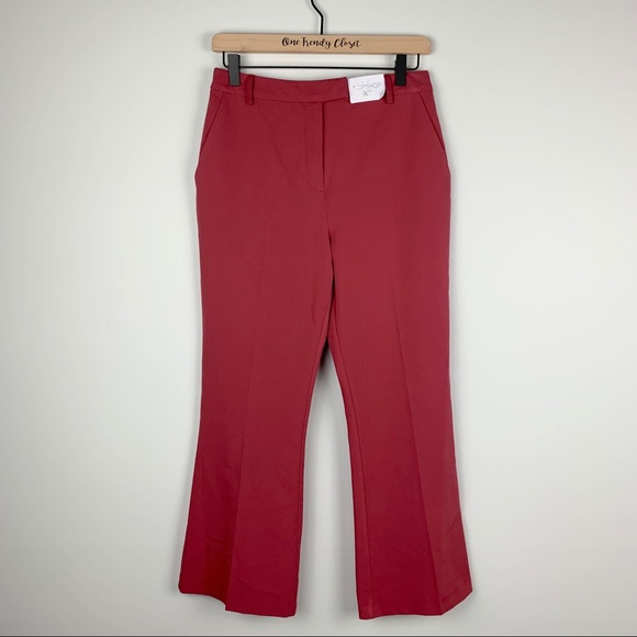 topshop slim kick flare trousers